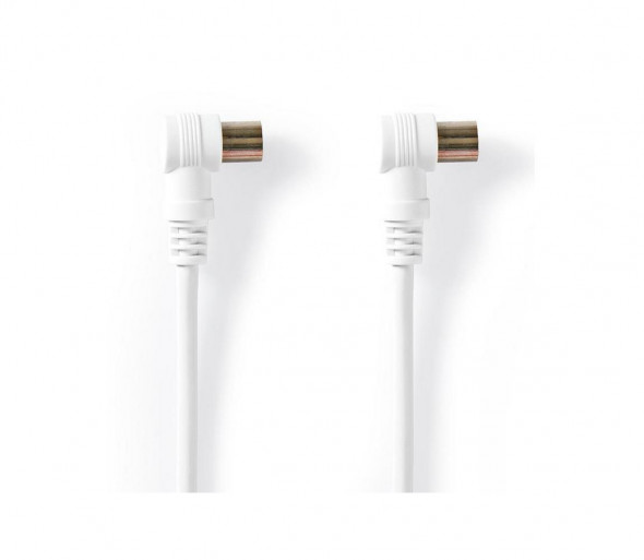 Nedis CSGT40100WT30 - Kabel koncentryczny IEC konektory kątowe 90 dB 3 m