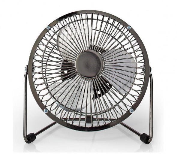 Nedis FNDK1GM15 - Wentylator stołowy 3W/USB 15 cm antracytowy