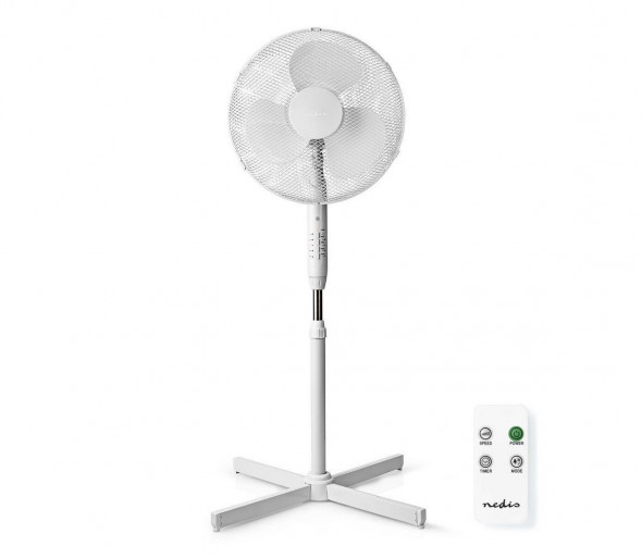 Nedis FNST15CWT40 - Wentylator podłogowy 40W/230V biały