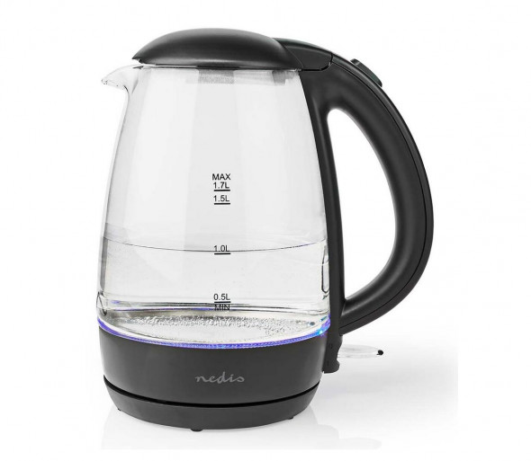 Nedis KAWK330EGS - Czajnik  zpodświetleniem LED 1,7 l 2200W/230V czarny