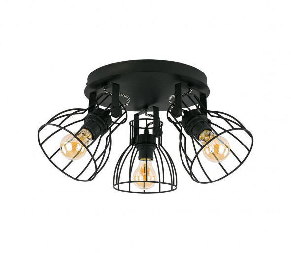 Oświetlenie punktowe ALANO BLACK 3xE27/60W/230V