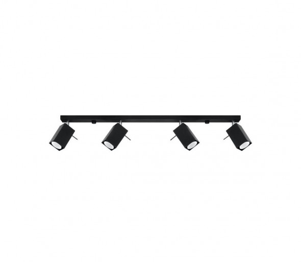 Oświetlenie punktowe MERIDA 4xGU10/40W/230V czarny