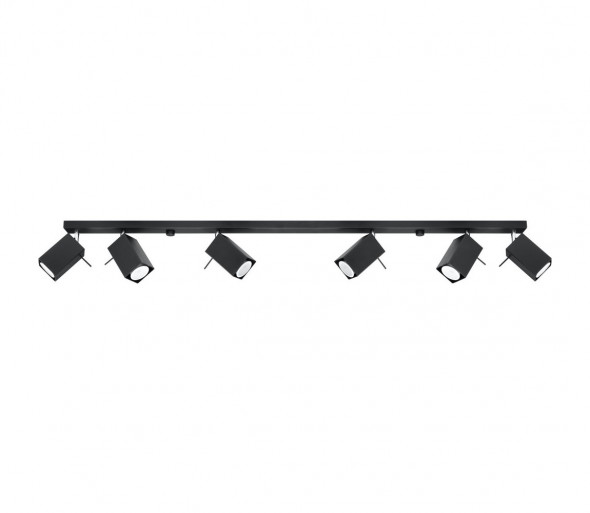 Oświetlenie punktowe MERIDA 6xGU10/40W/230V czarny