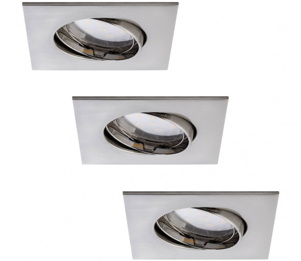 Paulmann 92773 - ZESTAW 3x LED Łazienkowa oprawa wpuszczana COIN 3xLED/6,8W/230V