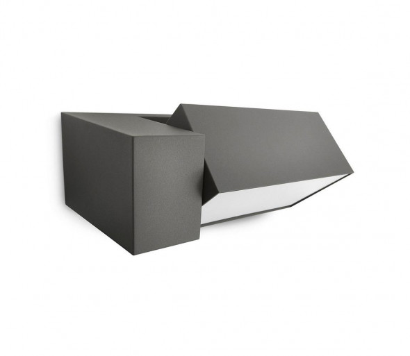 Philips - Kinkiet zewnętrzny BORDER 1xE27/23W/230V IP44 antracyt