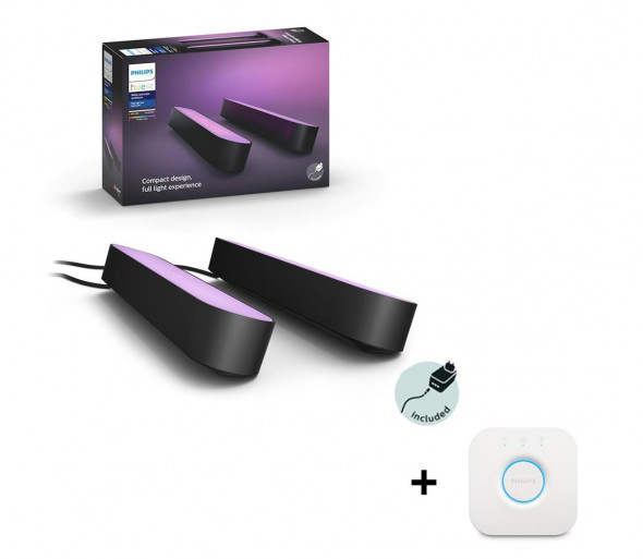 Philips - ZESTAW 2x LED RGB Ściemnialna lampa stołowa Hue AMBIANCE LED/6W/230V