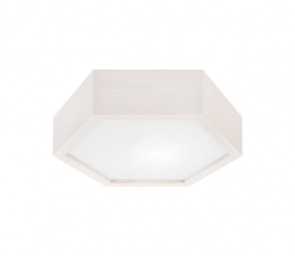 Plafon HEX 1xE27/60W/230V śr. 32 cm sosna biały