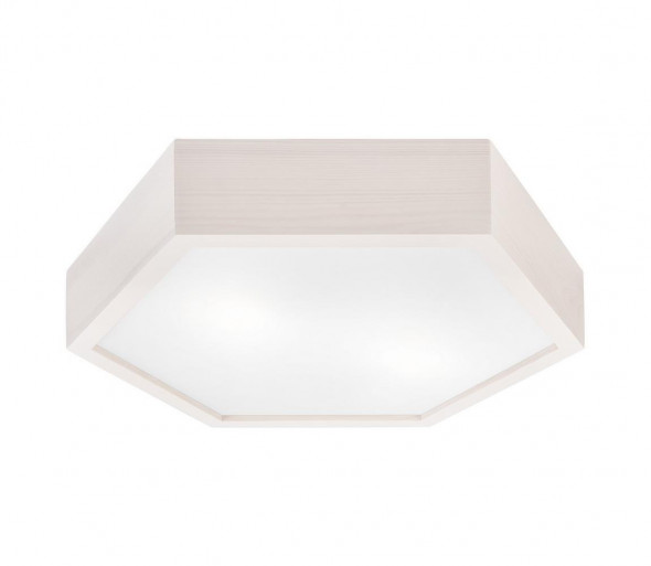 Plafon HEX 2xE27/60W/230V śr. 43 cm sosna biały