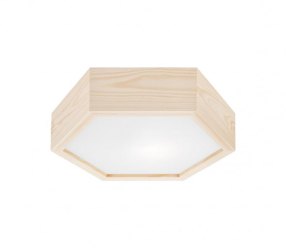 Plafon HEX NATURAL 1xE27/60W/230V śr. 32 cm sosna