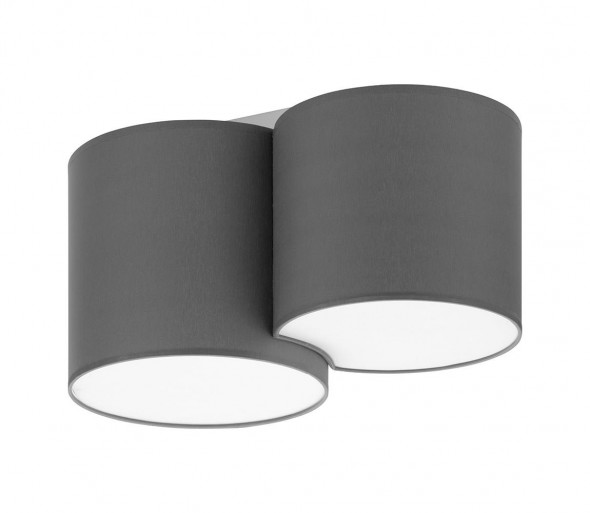 Plafon MONA 2xE27/15W/230V szary