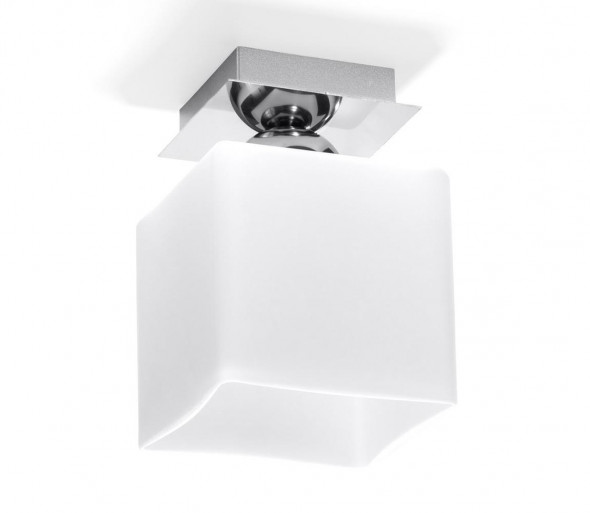 Plafon PIAZZA 1 1xE27/60W/230V chrom/biały