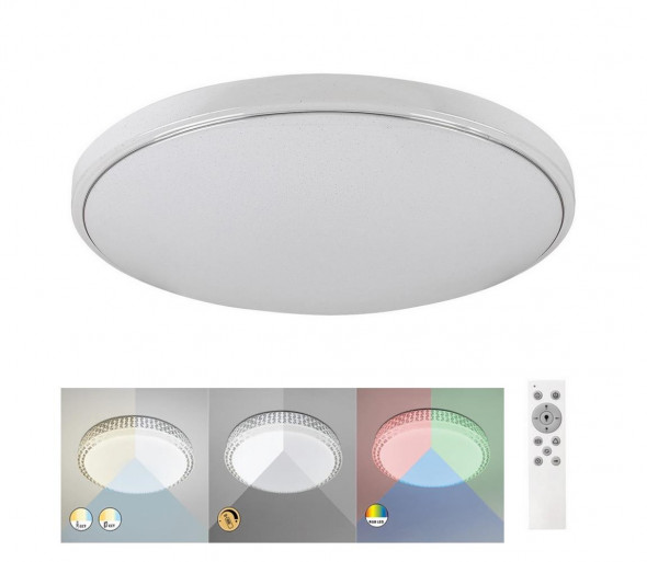 Rabalux 2118 - LED RGB Ściemniany plafon BRUCE LED/60W/230V 75cm + pilot