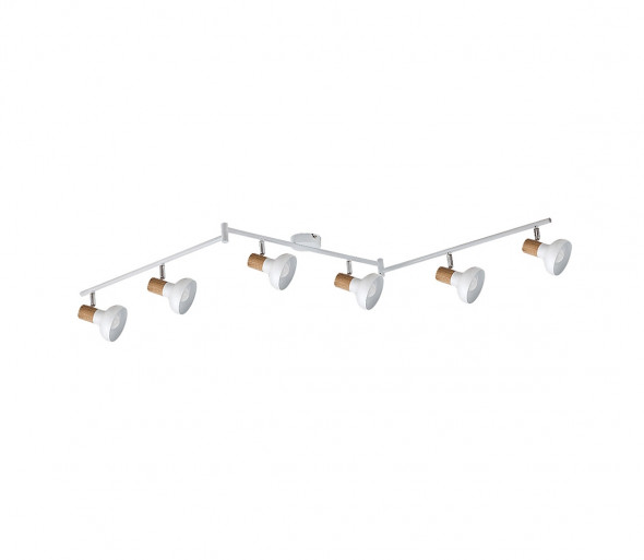 Rabalux 5948 - Oświetlenie punktowe HOLLY 6xE14/40W/230V biały