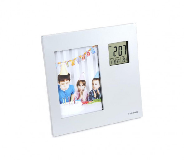Ramka na zdjęcia z zegarem cyfrowym i termometrem 2 × AAA