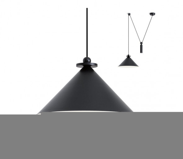 Redo 01-1546 - Żyrandol na lince KALIMBA 1xE27/42W/230V czarny