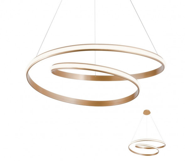 Redo 01-1796 - LED Żyrandol na lince TORSION LED/40W/230V brąz