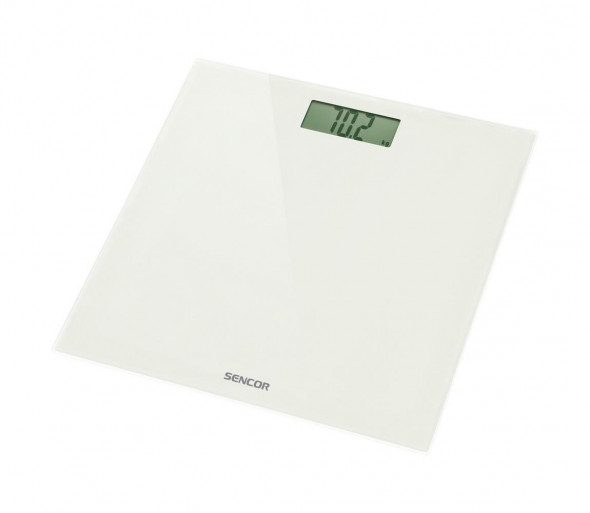 Sencor - Cyfrowa waga osobista z wyświetlaczem LCD 1xCR2032 biała
