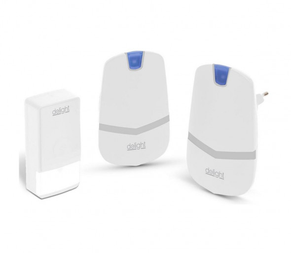 SET 2x Bezprzewodowy dzwonek do gniazdka  230V IP44 biały