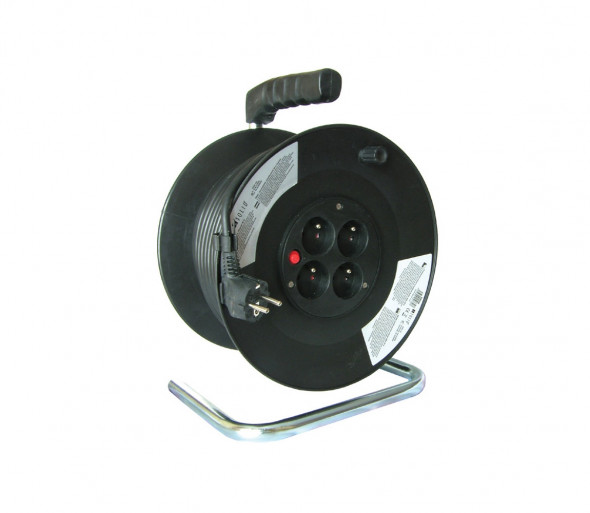 Solight PB02 - Przedłużacz bębnowy 50m czarny