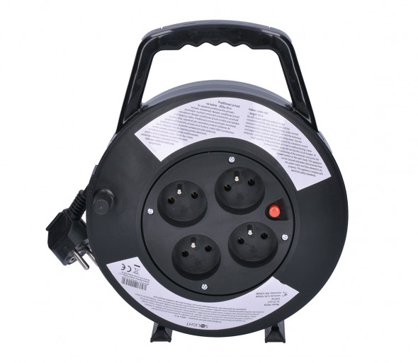 Solight PB21B - Przedłużacz bębnowy 10m czarny