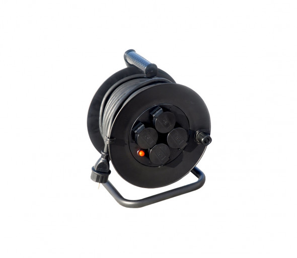 Solight PB34 - Przedłużacz bębnowy 50m czarny IP44