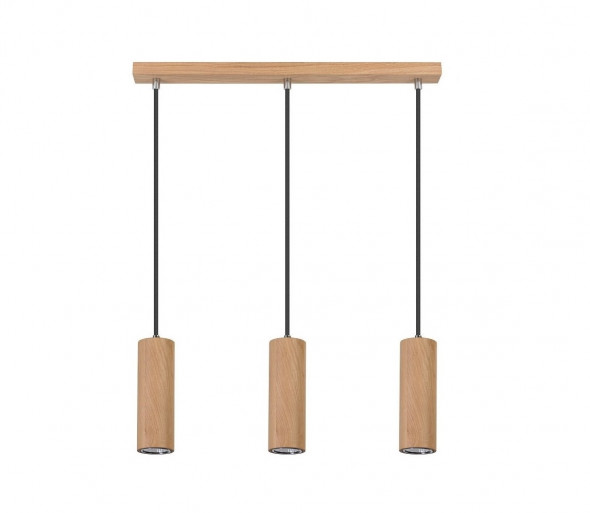 Spot-Light 1551374 - LED Żyrandol na lince PIPE 3xGU10/5W/230V dąb matowy