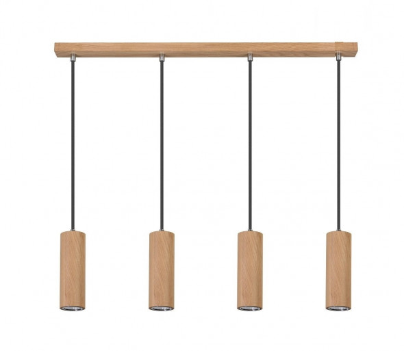 Spot-Light 1551474 - LED Żyrandol na lince PIPE 4xGU10/5W/230V dąb matowy