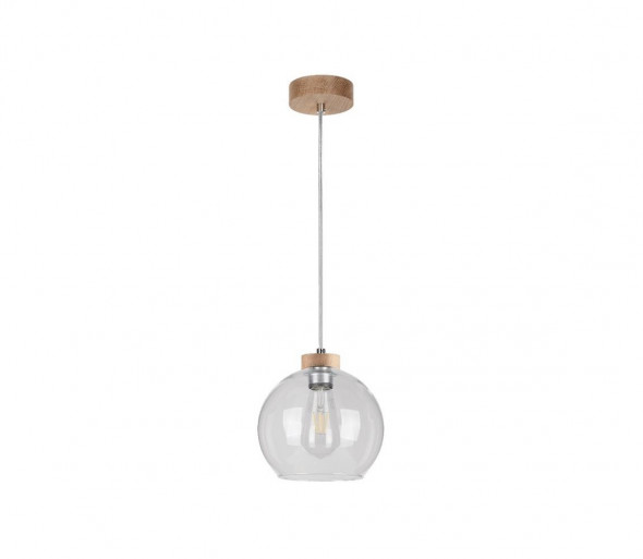Spot-Light 18710174 - Żyrandol na lince LAGUNA 1xE27/60W/230V dąb