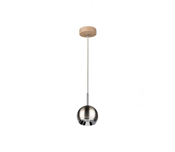 Spot-Light 5141174 - LED Żyrandol na lince BALL WOOD 1xGU10/5W/230V dąb matowy
