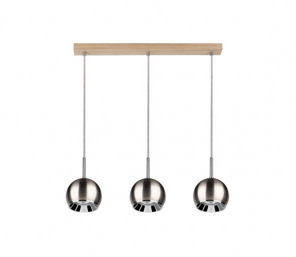 Spot-Light 5141374 - LED Żyrandol na lince BALL WOOD 3xGU10/5W/230V