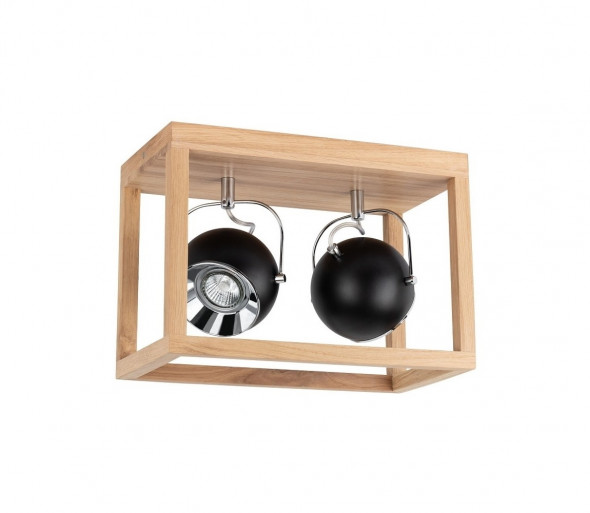Spot-Light 5224274 - LED Plafon ROY 2xGU10/5W/230V matowy dąb