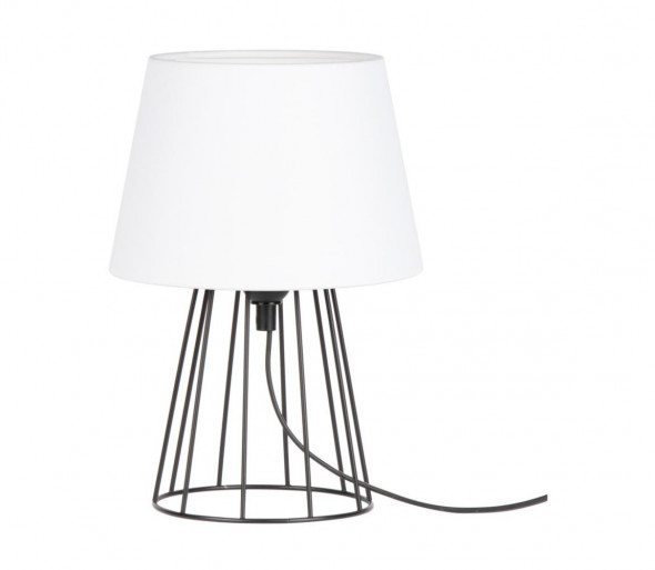 Spot-Light 7662104 - Lampa stołowa MANGOO 1×E27/40W/230V biały/czarny