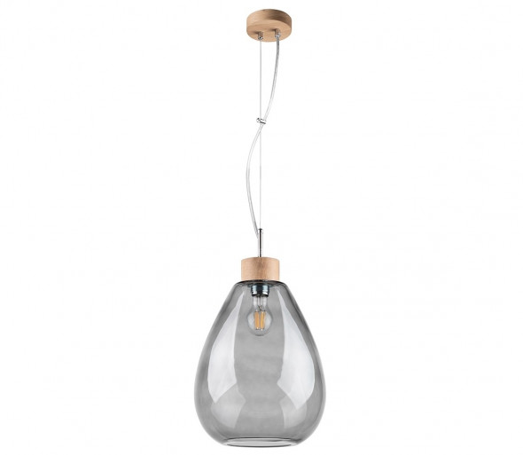 Spot-Light 9823074 - Żyrandol na lince PIRO 1xE27/60W/230V matowy dąb