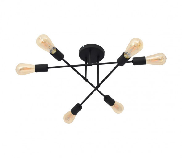 Surface-mounted żyrandol CAMBRIDGE 6xE27/20W/230V czarny