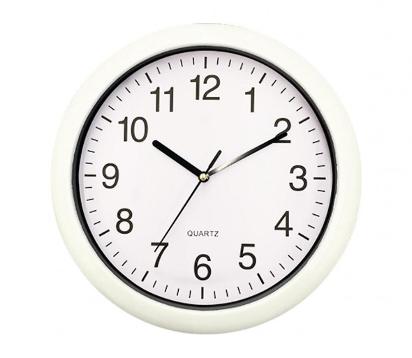 Zegar ścienny 1xAA biały