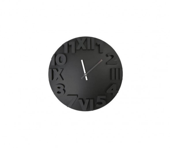 Zegar ścienny 3D design 1xAA czarny
