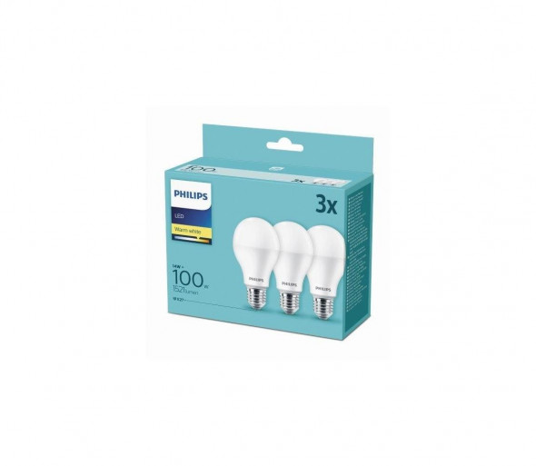 ZESTAW 3x LED Żarówka Philips A67 E27/14W/230V 2700K