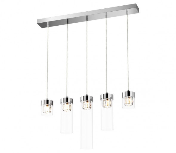 Zuma Line P0389-05E-B5AC - Kryształowy żyrandol na lince GEM 5xG9/28W/230V