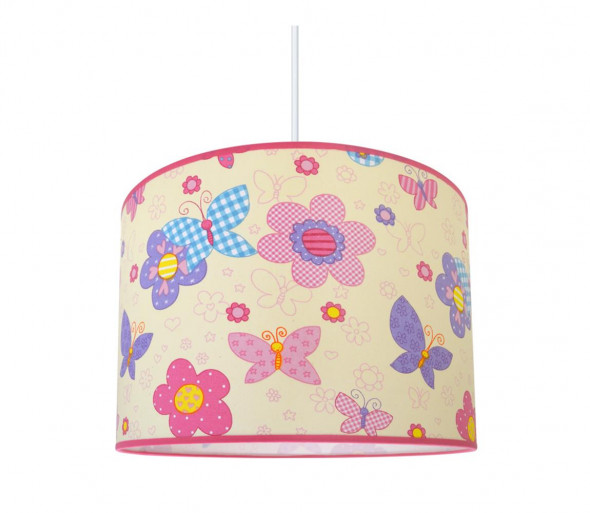 Żyrandol dziecięcy BUTTERFLY 1xE27/60W/230 żółty