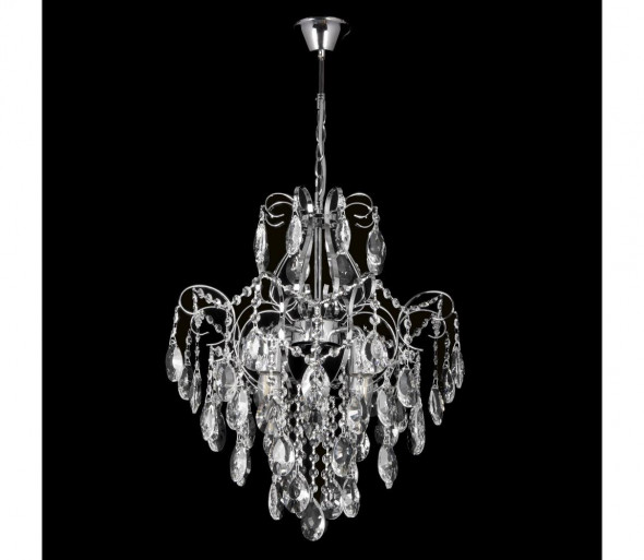 Żyrandol kryształowy na łańcuchu 4xE27/60W/230V