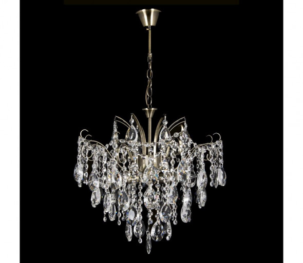 Żyrandol kryształowy na łańcuchu 4xE27/60W/230V