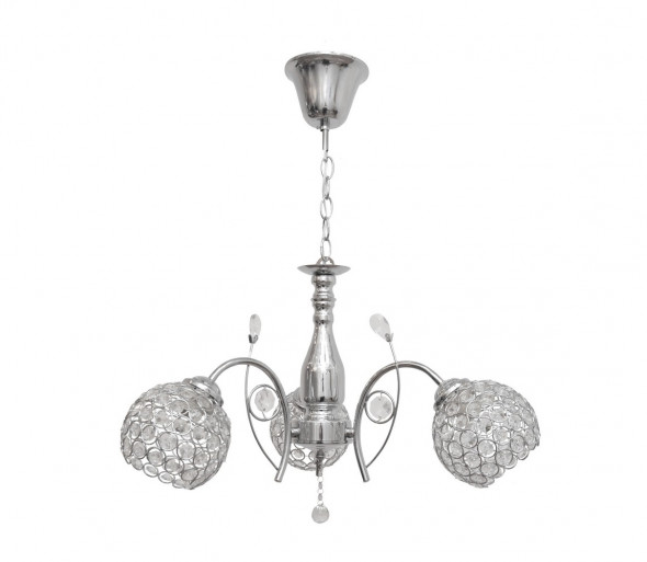 Żyrandol kryształowy na łańcuchu FLORALA 3xE27/60W/230V