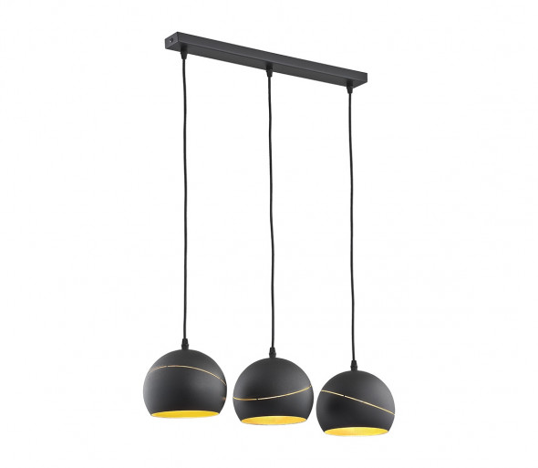 Żyrandol lanku YODA BLACK ORBIT 3xE27/60W/230V