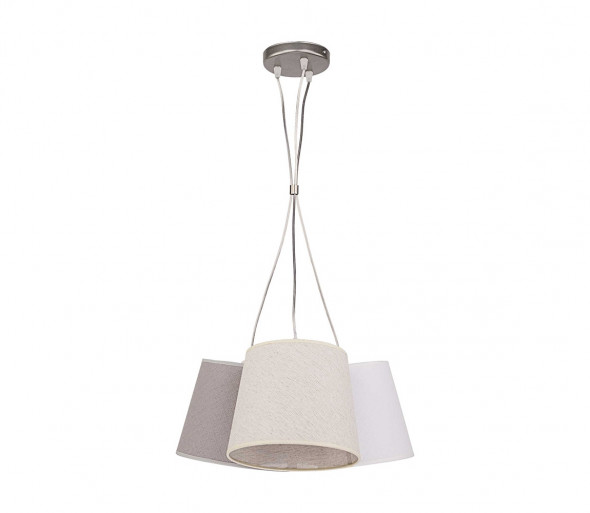 Żyrandol na drucie ROSSA 3xE27/40W/230V szary/biały