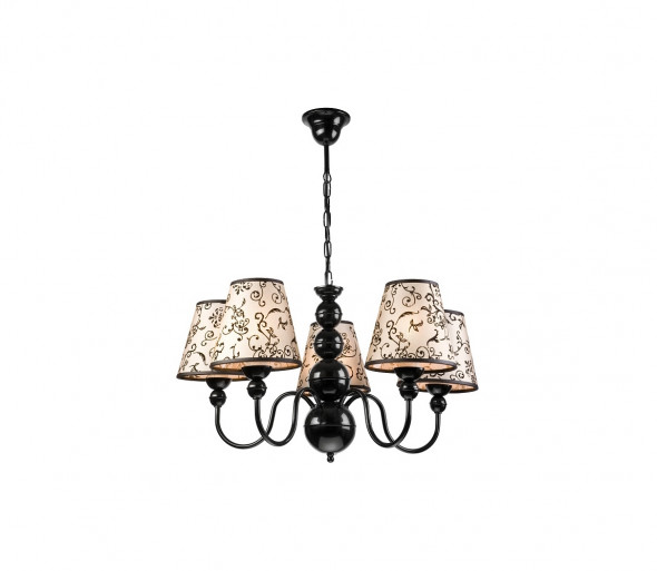 Żyrandol na łańcuchu BOULI 5xE27/60W/230V