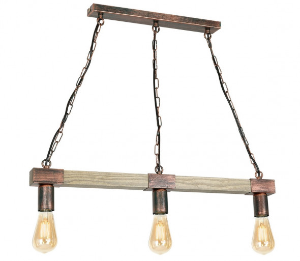 Żyrandol na łańcuchu HAKON 3xE27/60W/230V