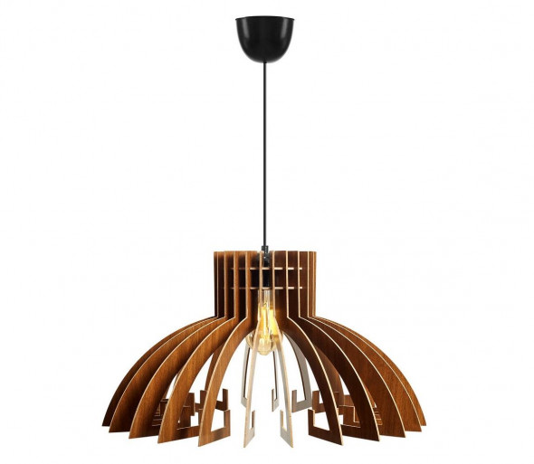 Żyrandol na lince 1xE27/60W/230V brązowy śr. 54 cm