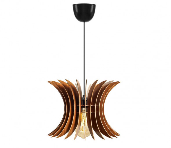 Żyrandol na lince 1xE27/60W/230V brown śr. 20 cm drewno