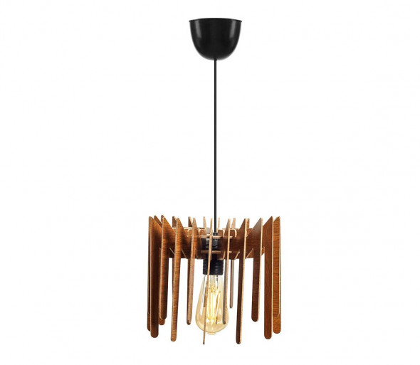 Żyrandol na lince 1xE27/60W/230V brown śr. 23 cm drewno