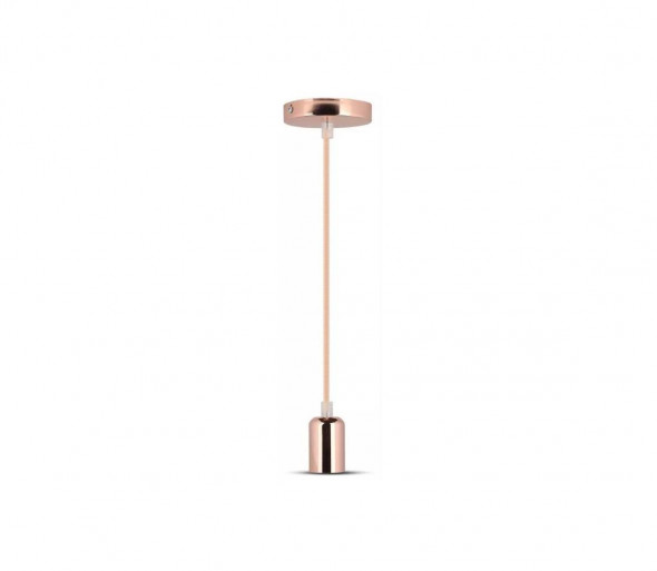 Żyrandol na lince 1xE27/60W/230V różowe złoto